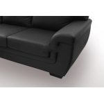 Hotdeal reno ２seatpu leather sofa black